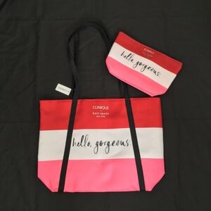Kate Spade X Clinique Carry All Tote and Cosmetic Bag